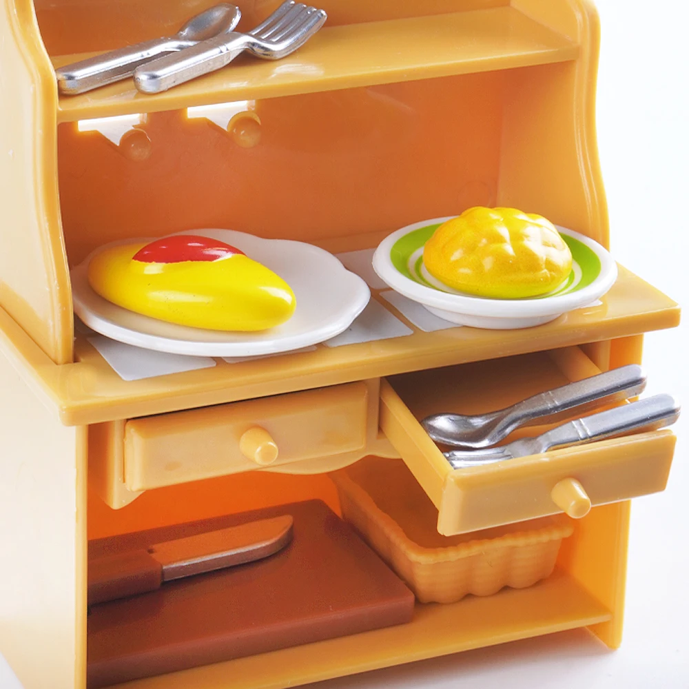 SENGTONGLE-T04 conjunto de cozinha casa de bonecas móveis em miniatura cozimento comida fingir jogar casa de boneca acessórios para presentes da menina do menino