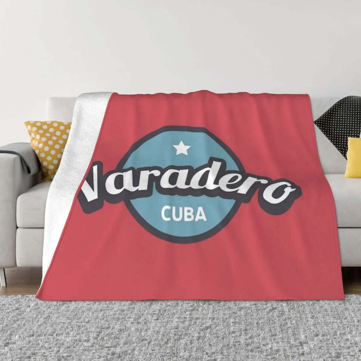 Varadero Cuba Retro Badge Four Seasons Universal Blanket Movie Theater Can Be Laid Mother's Day Gift