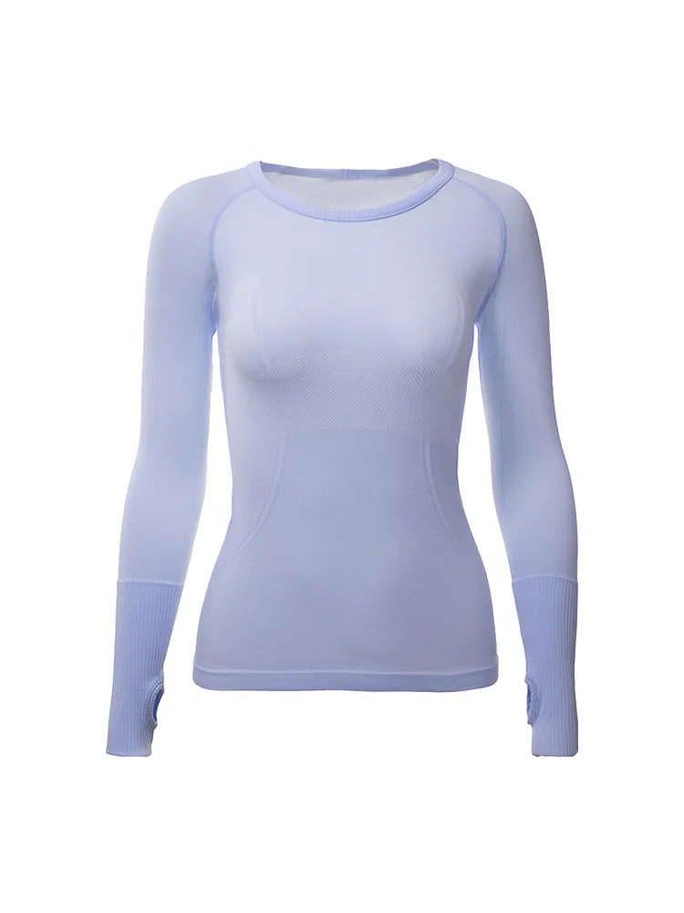 

Women's long Sleeve sports Yoga T-shirt Comprehensive sports Switch workout GYM clothes Solid Color