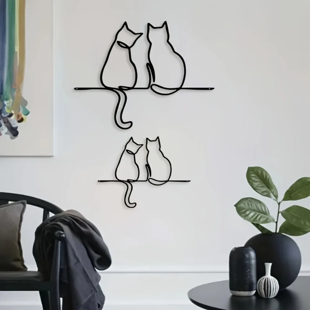 Rustic Kitten Aluminum Wall Art 12x16 Inch Waterproof Metal Decor Indoor Outdoor Rustproof Gift Ornament