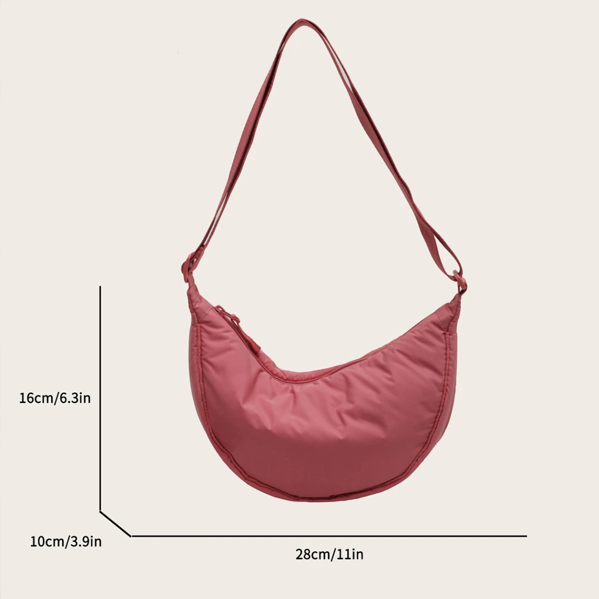 Neue, schlichte, wasserdichte Umhängetasche für Damen, tragbare Tasche zum Tragen unter dem Arm, geräumige, lässige Schultertasche für Herren, leichte Reisetasche aus Canvas zum Einkaufen und Wandern. – Detail 2
