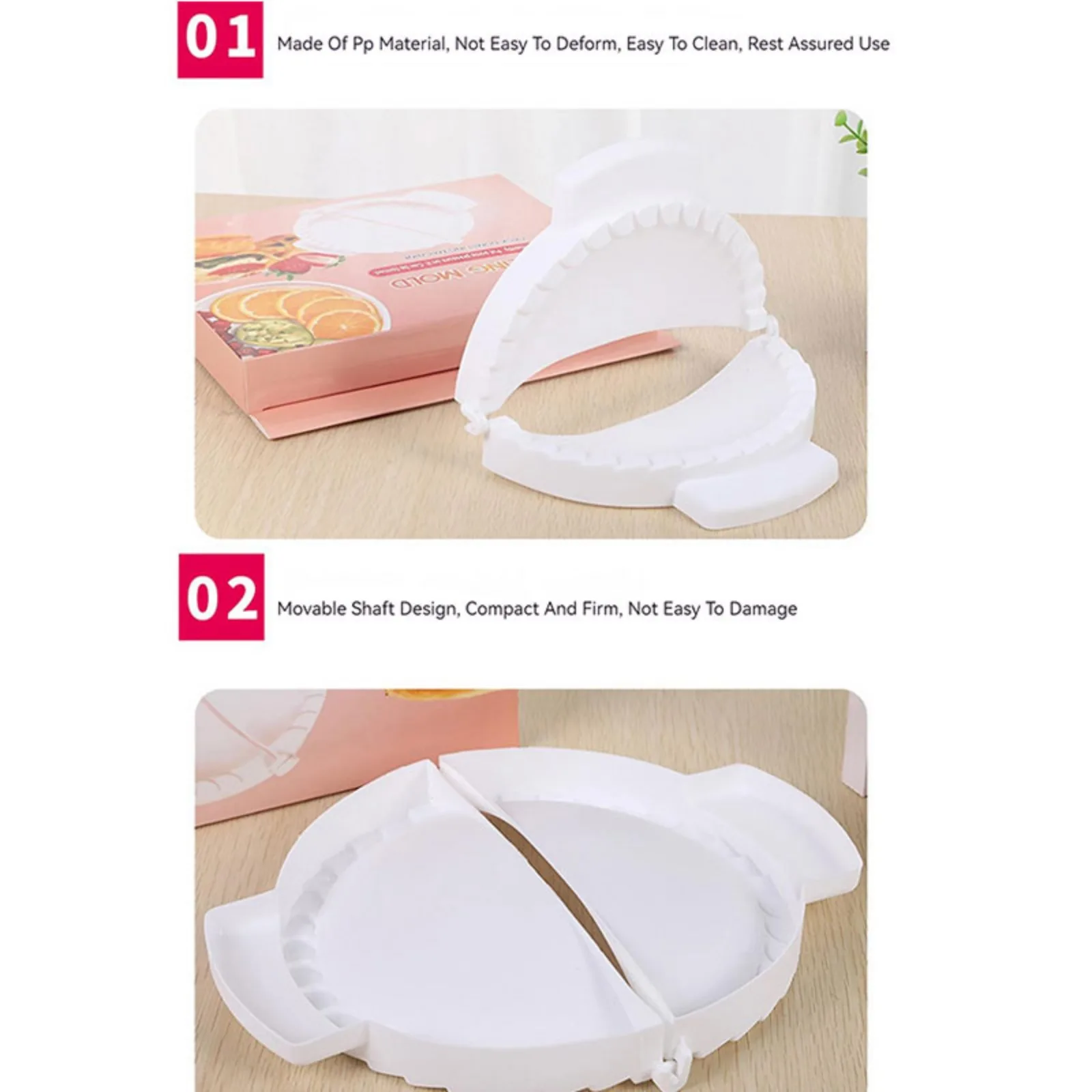 JJYY Upgrade Diy Dumpling Mold Dough Press Wrapper Molds Pastry Mould Shaper Pierogi Maker Kitchen Accessories