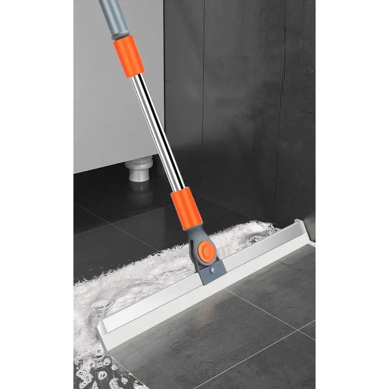 Silicone Scraper Broom Long Handle Telescopic Magic Cleaning Brush Floor Window Glass Wiper Household Bathroom Sweeping Tools