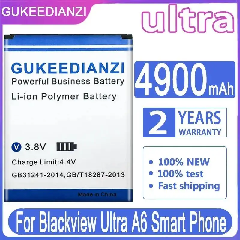 

Аккумулятор для мобильного телефона Blackview Ultra A6, безопасный, 4900 мАч, высокая производительность