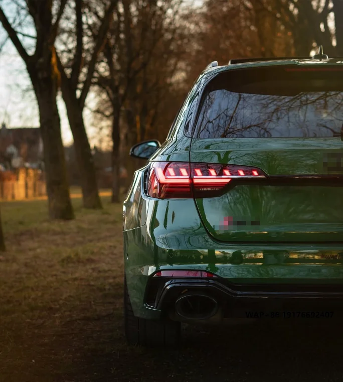 

Transparent Venom clear Tail Lights Luxury Customization forAudi A4 S4 RS4 B9.5 Universal Model orange red turn light customize