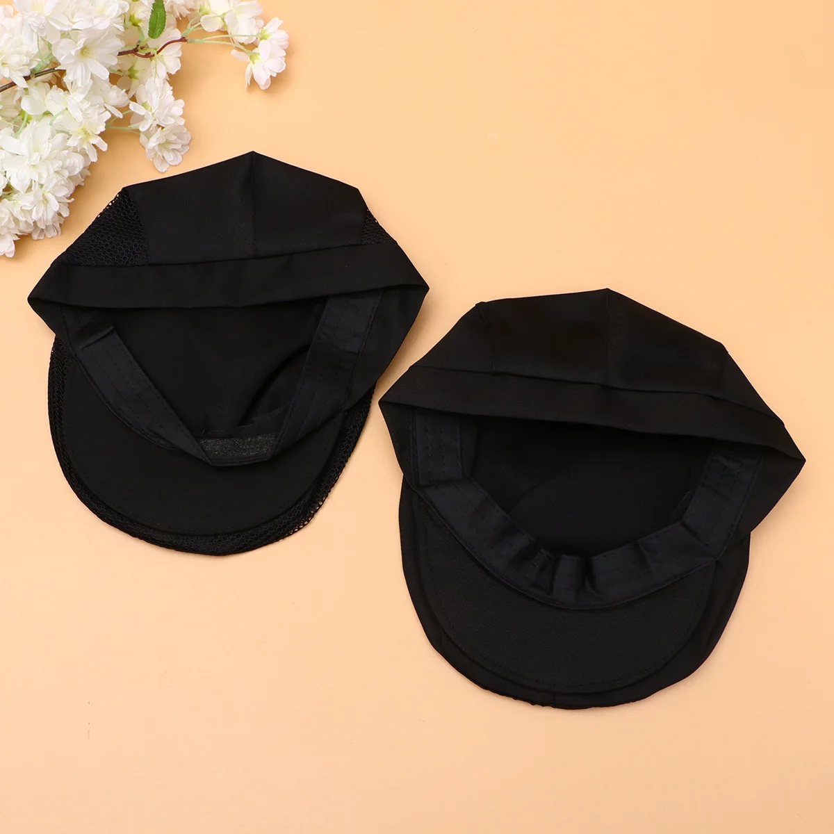 2 Pcs Frosted Nurse Mesh Chef Hat Food Service Hats Kitchen Restaurant Cap
