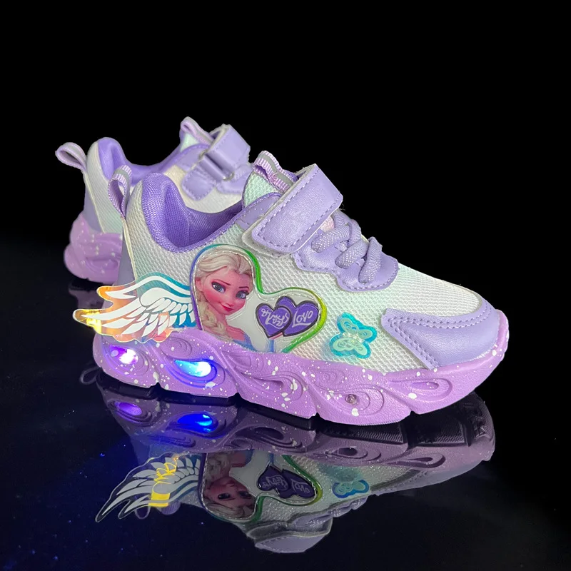 

Light Up the Fun! Disney Girl LED Sneakers - Glow in The Dark Light Up Shoes for Kids, Trendy Casual Sports Wear