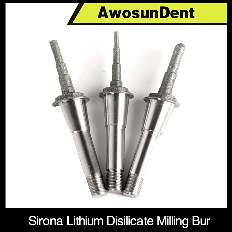 Sirona MCXL Lithium Disilicate Milling Burs  Emax Glass Ceramic Burs Dental Material CADCAM Step Bur 12 12S  Cutting Burs