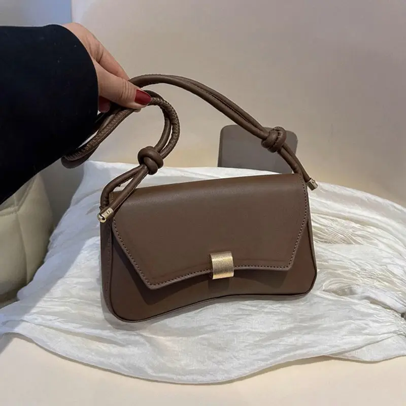 

Fashion High-end Shoulder Bag Exquisite Simple Crossbody Bag Retro Solid Color Small Square Bag Versatile High-quality Women Bag