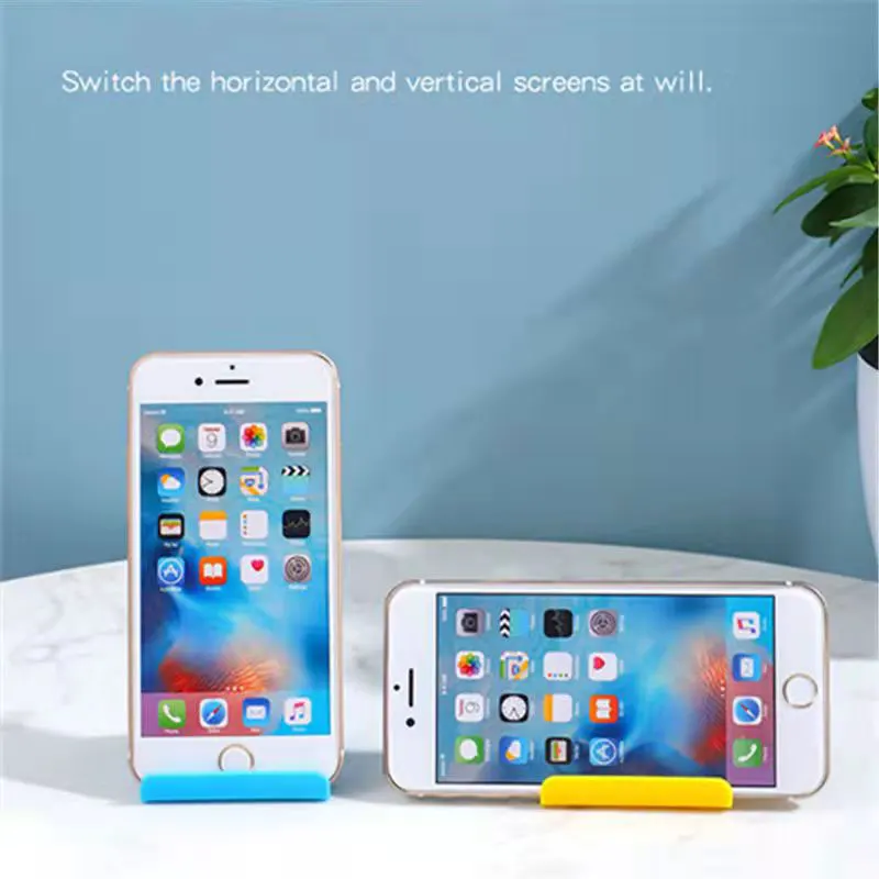 Lazy Bracket Mobile Phone Holder Table Desktop Stand Plastic Desk Mount Candy Color Mini Portable Holder Bracket for Smartphone
