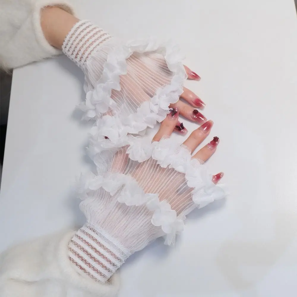 New Multilayer Ruffle Fake Cuff Detachable White Wrist Cuff Lace Cuff