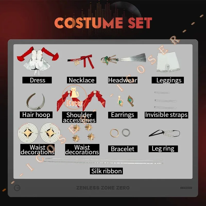 25COSAstra Yao Cosplay disfraz peluca vestido Zenless Zone Zero uniforme sombreros pendientes estrellas de Lyra fiesta de Halloween mujeres niñas P
