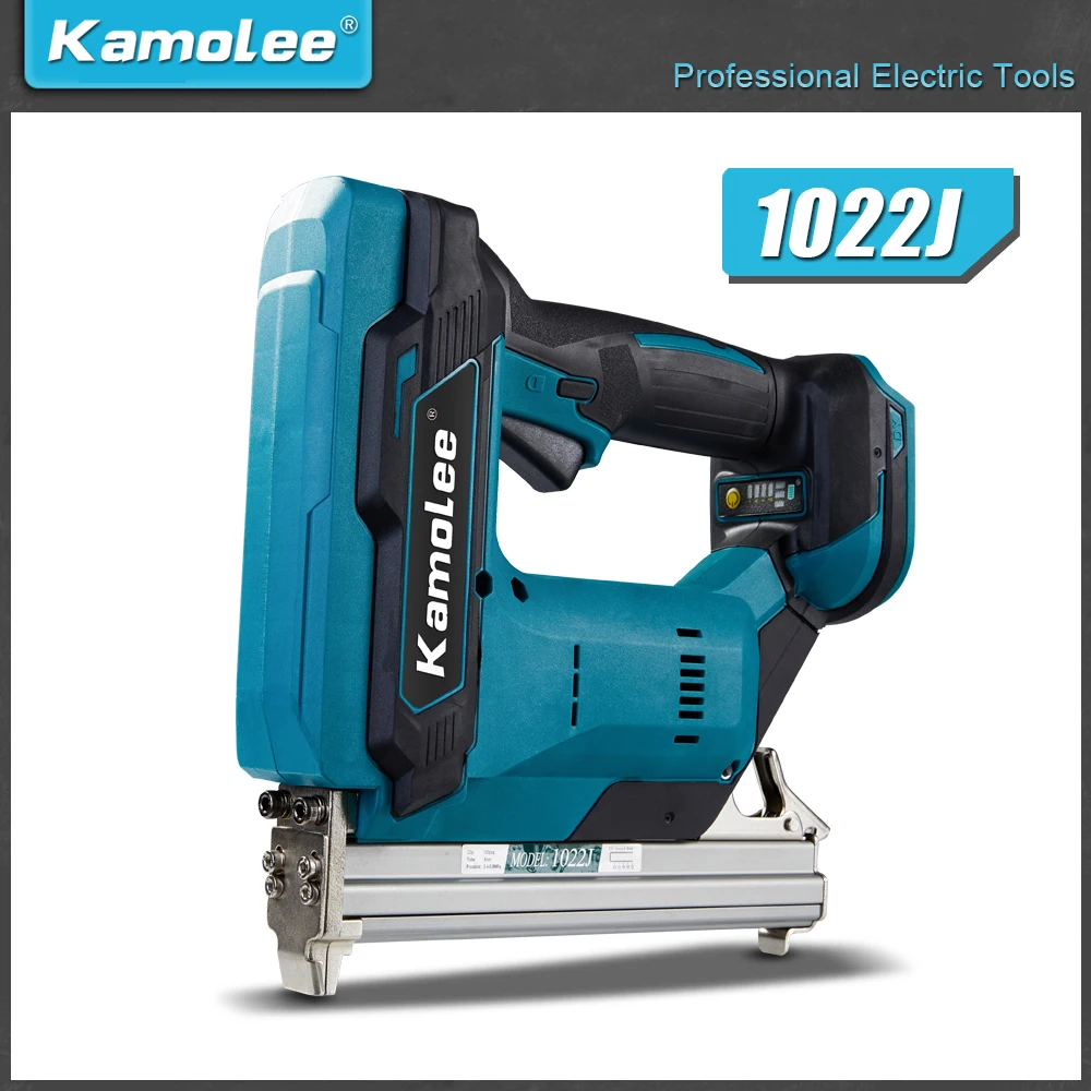 Kamolee Brushless 1022J Electric Concrete Nail Gun Stapler Nailer Woodworking Lithium Compatible With Makita 18V Battery