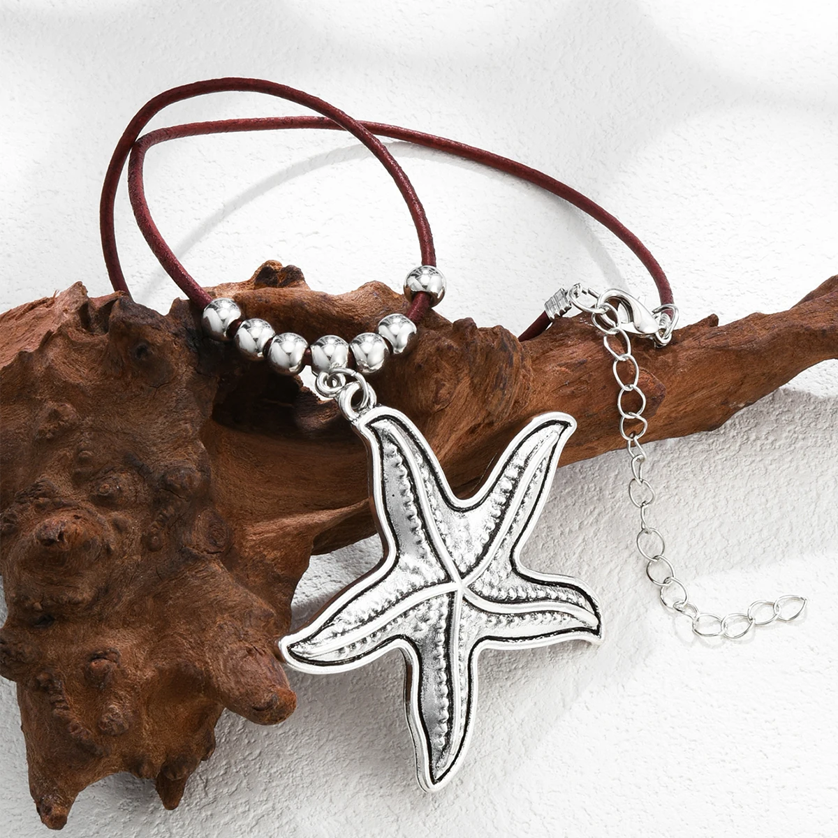 Harong Boho Style Starfish Necklace Trendy Bohemian Summer Beach Vacation Collar Jewelry Accessories Gift for Women Men