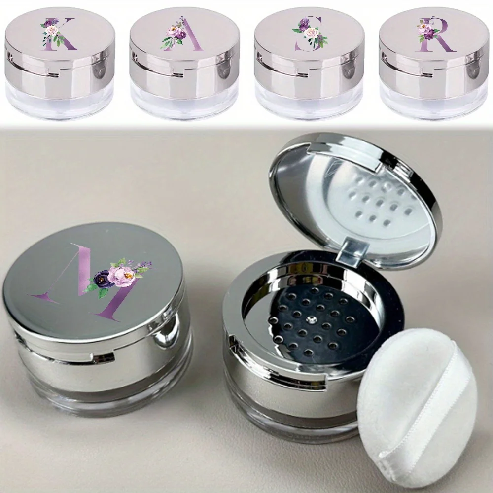 

Plastic Loose Powder Jar With Sifter Empty Cosmetic Container With Mirror Flip-Top Closure Compact Powder Container Bear Pattern