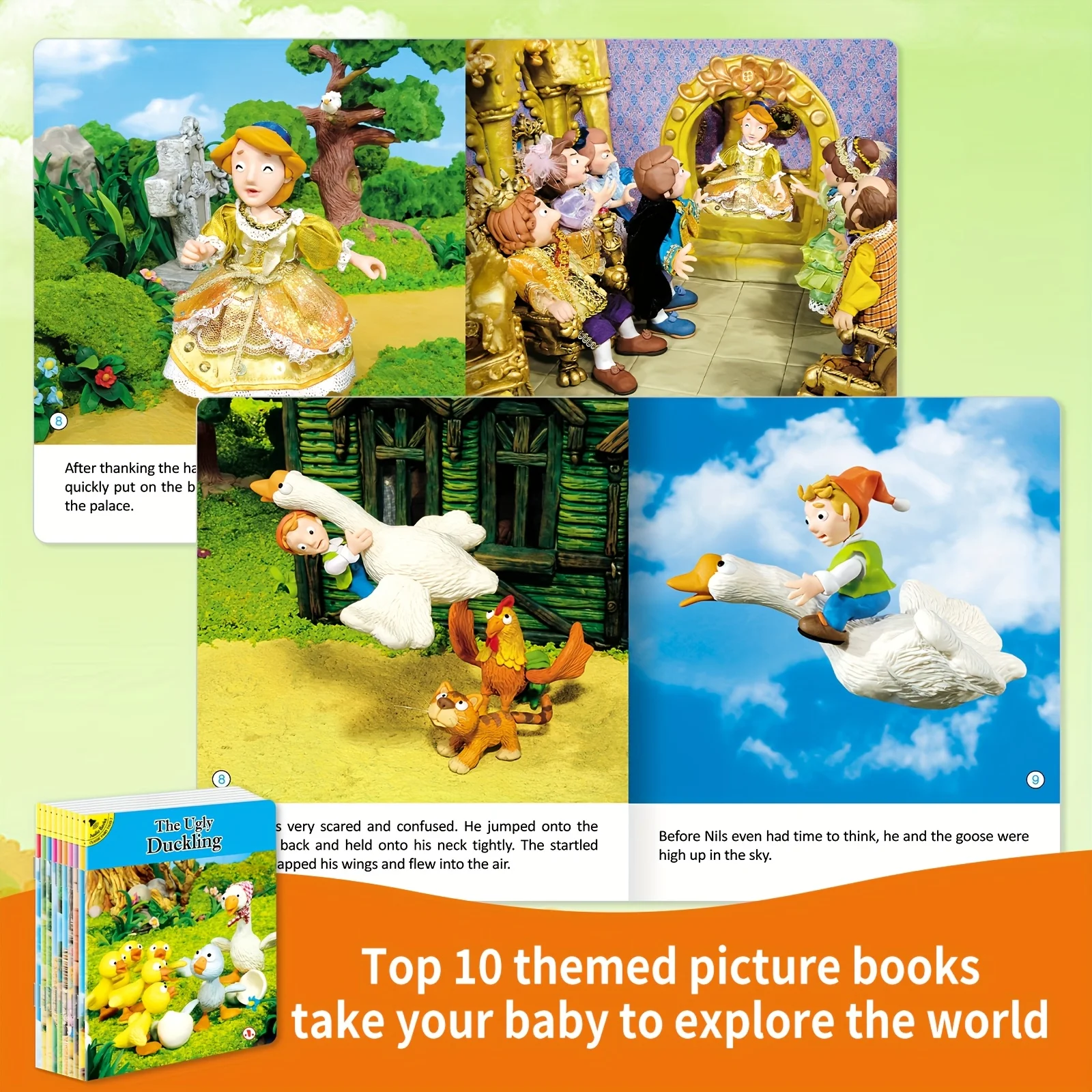 مجموعة واحدة جديدة مكونة من 10 كتب قصص ما قبل النوم الإنجليزية للأطفال، قصان جديدة لمرة النوم للأطفال، مناسبة لمواد القراءة القصيرة