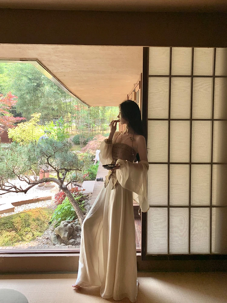 

Women's Loose Wide Leg Casual Pants Silk Drapey Comfortable Summer Autumn Lazy Breathable High Waist Zipper Fly Loose Fit