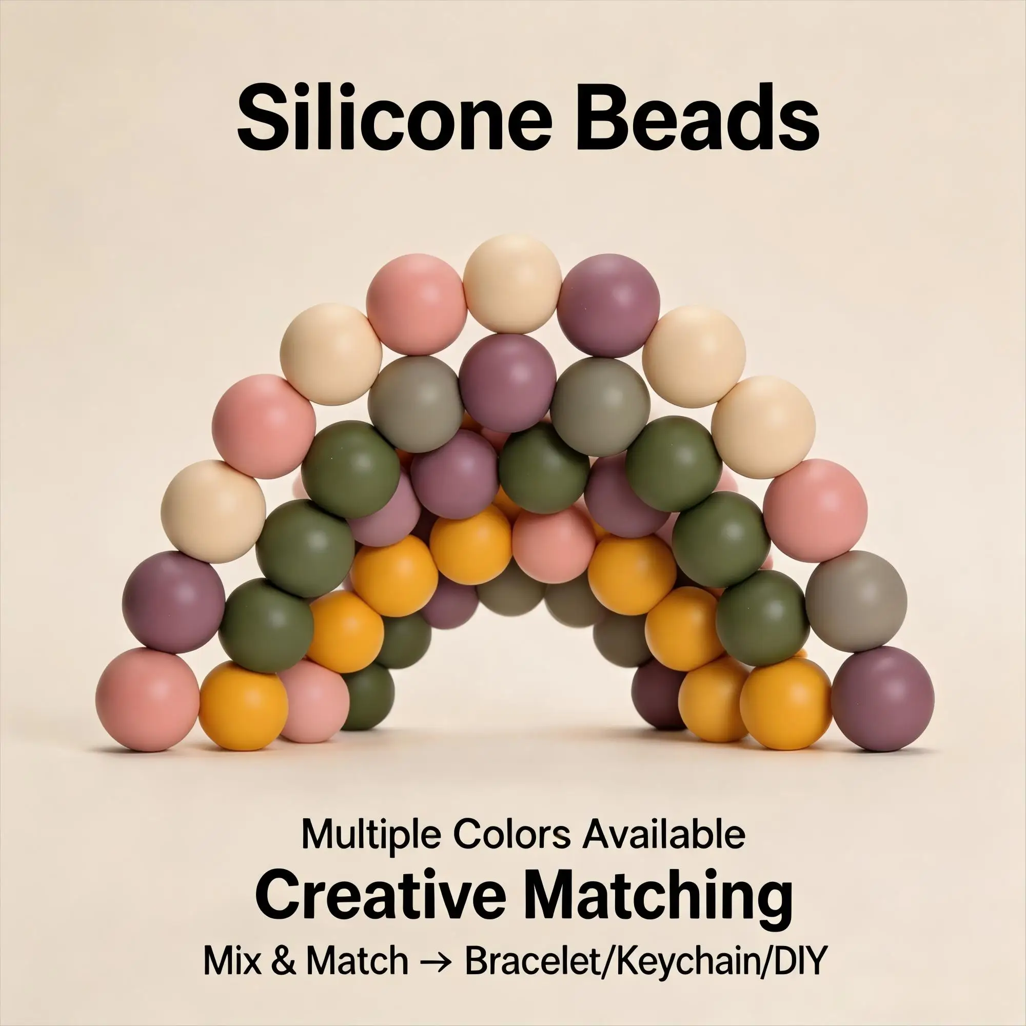LOFCA New Colors  20/50/100pcs Silicone 15mm Round Beads Food Grade Silicone BPA Free For DIY Nursing Necklace Chew Bracelet
