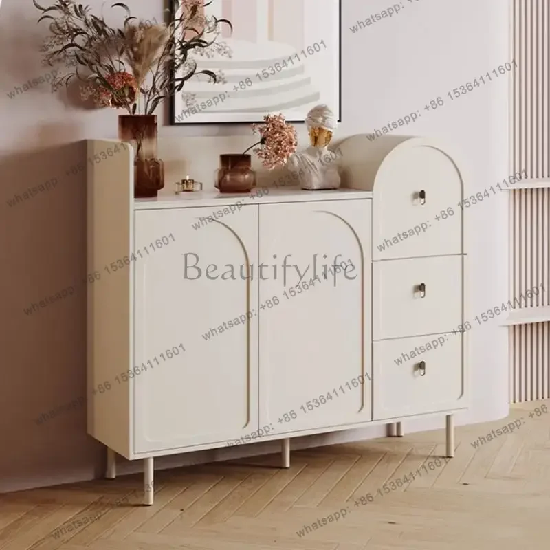 Showcase Wood Dining Cabinet Cream Wind Storage Cabinet Storage Locker Dresser Living Room Cabinets Display Cabinet Display