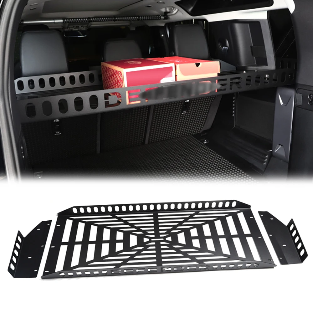 

Многофункциональные полки из алюминиевого сплава для багажника, стеллаж для хранения в заднем отсеке, аксессуары для модификации 110 для Defender 2020-22