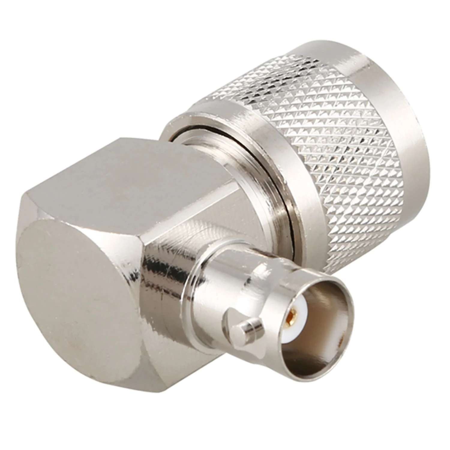 Uhf Pl259 PL-259 Man Naar Bnc Vrouwelijke Haakse Rf Adapter Connector, Zilver