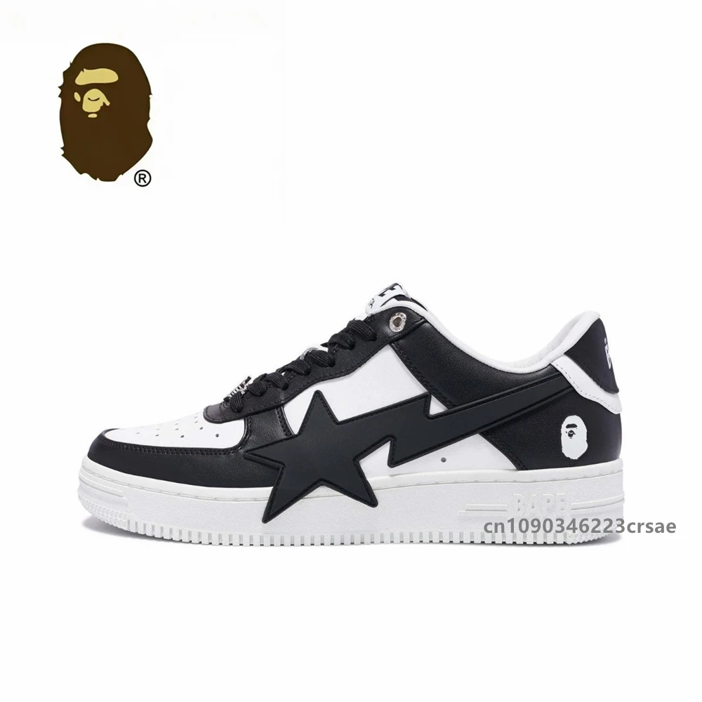 Классические мужские туфли для скейтбординга Bape Sta Vibe, женские уличные повседневные прогулочные кроссовки унисекс с резиновой подошвой Bapesta