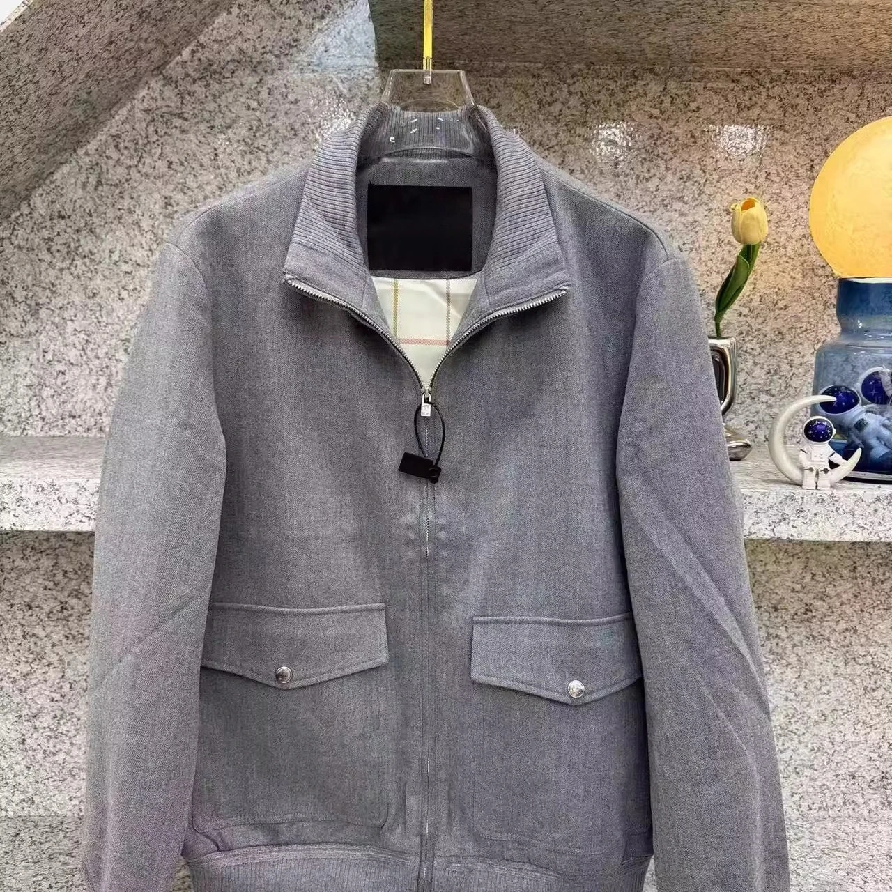 سترة LP الإيطالية المصنوعة من الصوف المطرز بطية صدر السترة #1