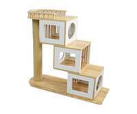 Multifunctional Four Seasons General Solid Wood House Three Layers Scratching Board Climbing Frame Tree House Cat Hammock