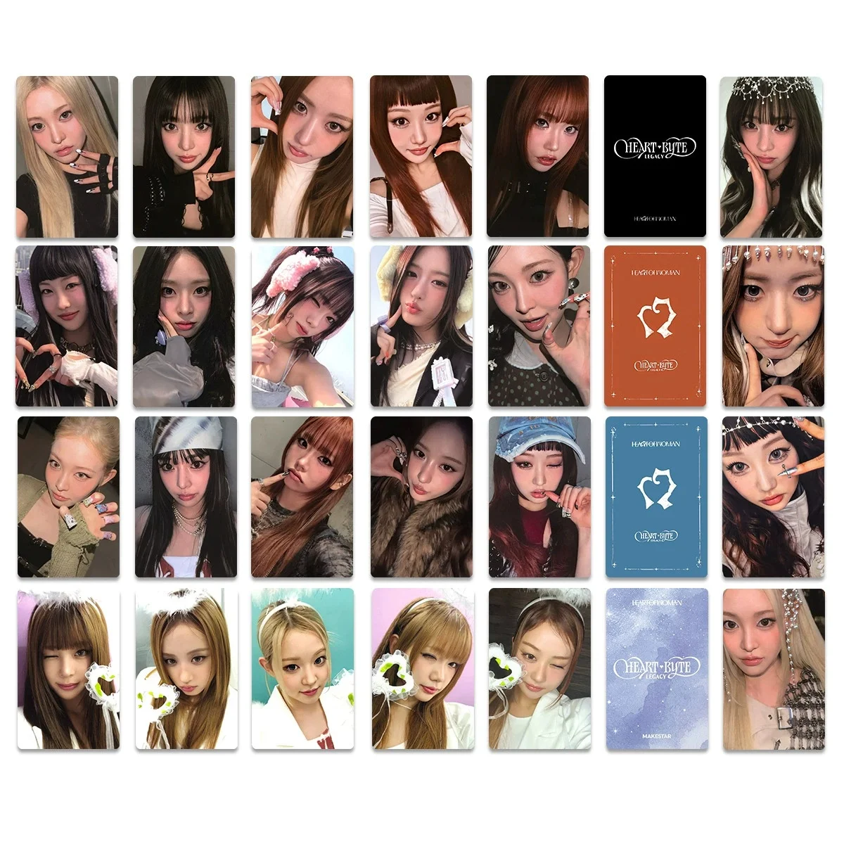 Idols Heart Of Woman Photocards HEARTY Album Cards HOW Special Bonus Cards Ji Hyun Chaei Ayne Liri Liuyin Cards