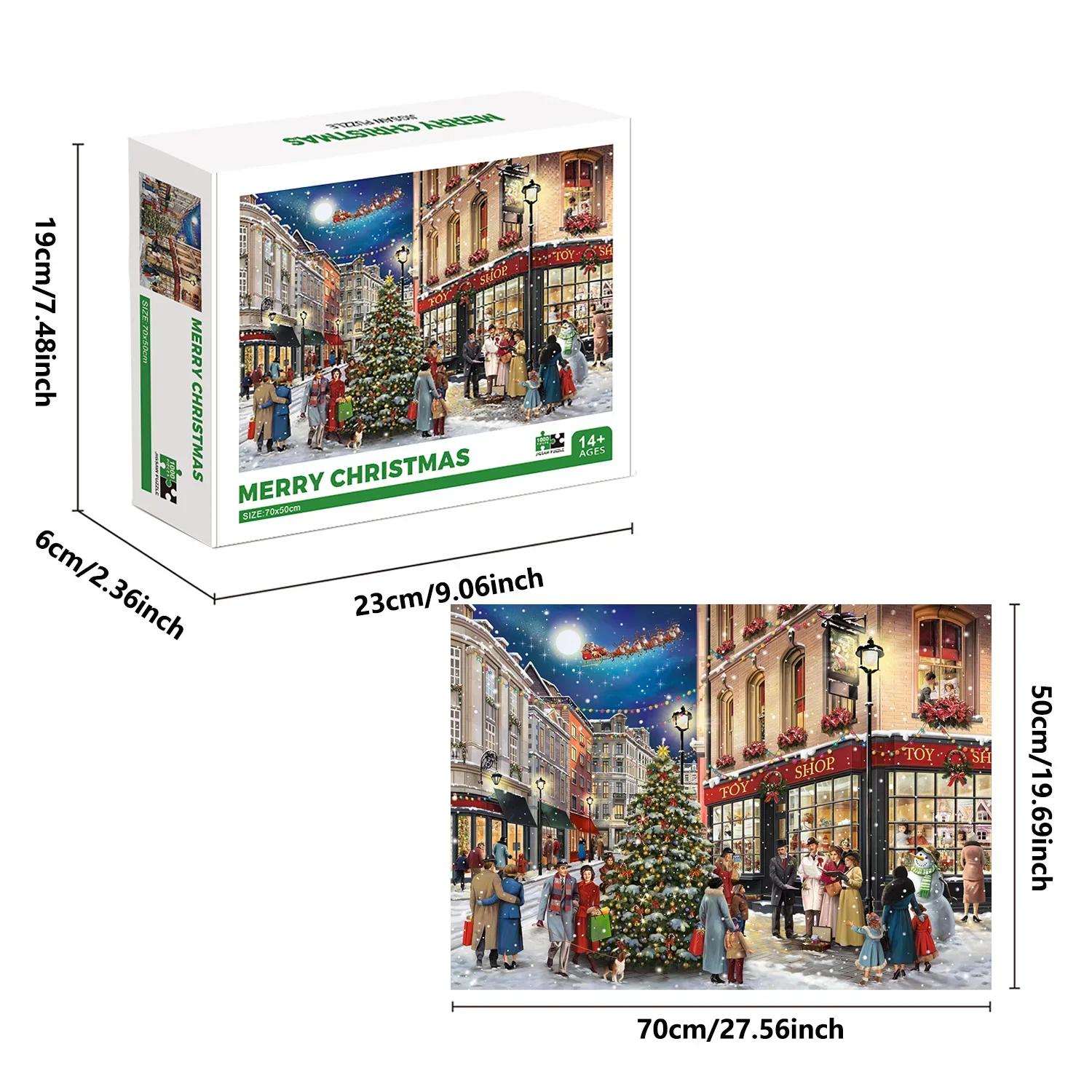 1000ピース メリークリスマス ジグソーパズル 大人向け ホームデコレーションゲーム 家族で楽しめるフロアパズル 子供向け知育玩具