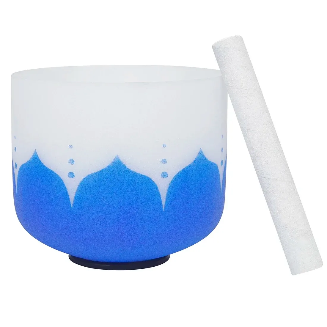 IRIN Singing Bowl 6-14 Inch A/B/C/D/E/F Key Music Bowl Blue Lotus Crystal Bowl Percussion Instrument with Sheepskin Stick