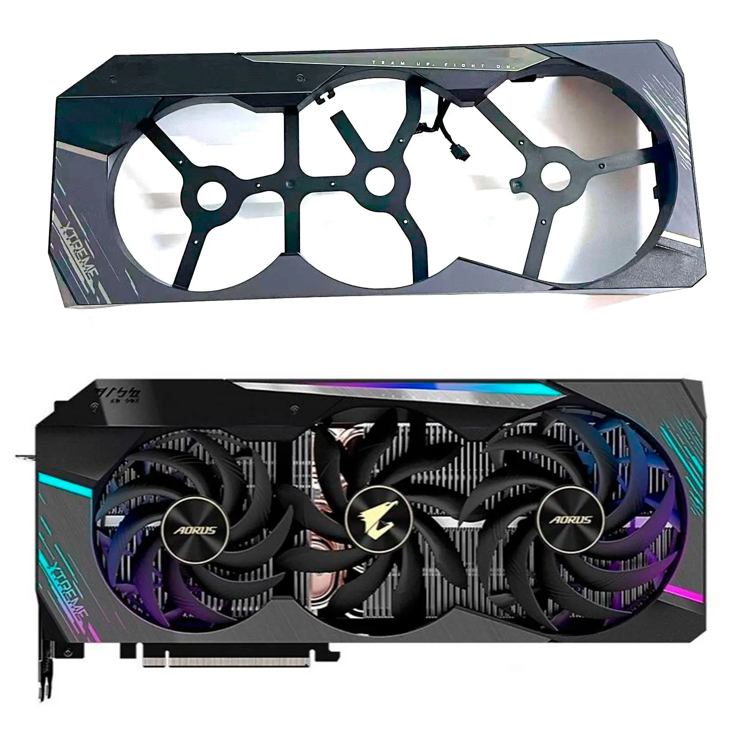 Original graphics card fan housing suitable for Gigabyte AORUS GeForce RTX 3080 Ti 3090 graphics card housing replacement