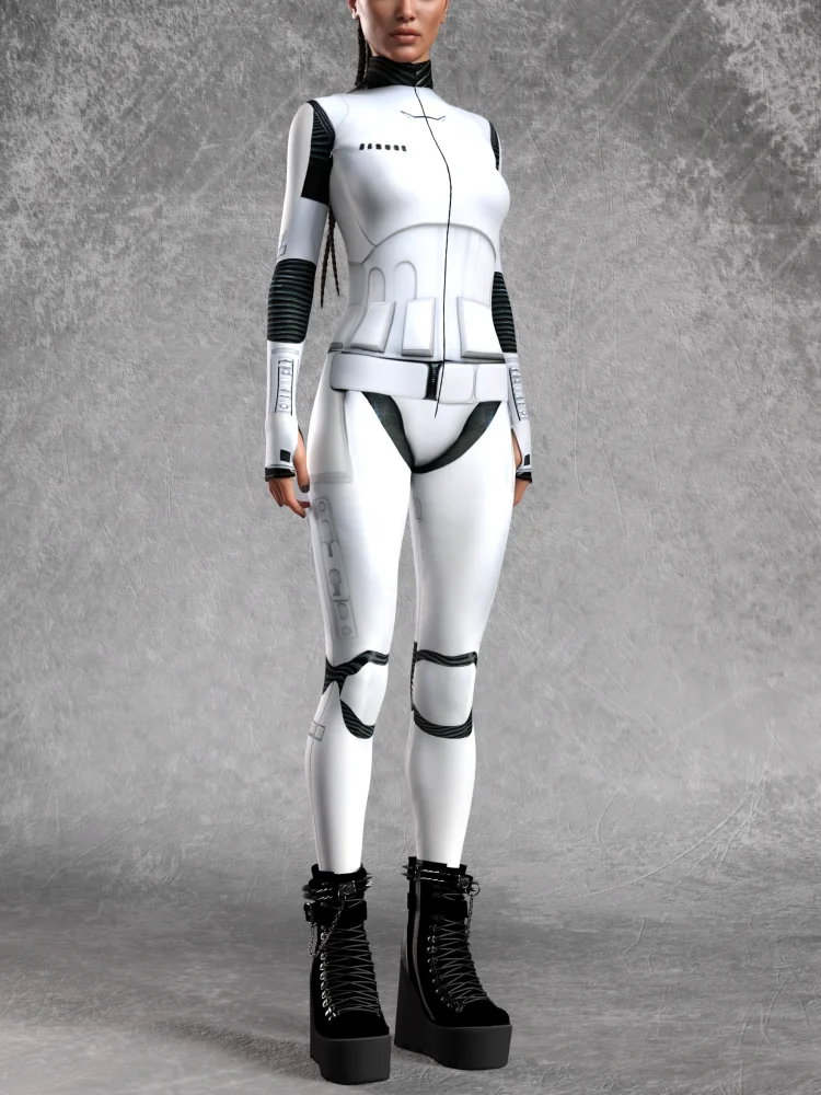 Erwachsenen-Tech-Bodysuit Rollenspiel-Kostüm Weltraum-Universum-Kampf Fantasie-Bodysuit Halloween-Party-Verkleidung Roboter-Paar-Kostüm 2025 – Detail 6