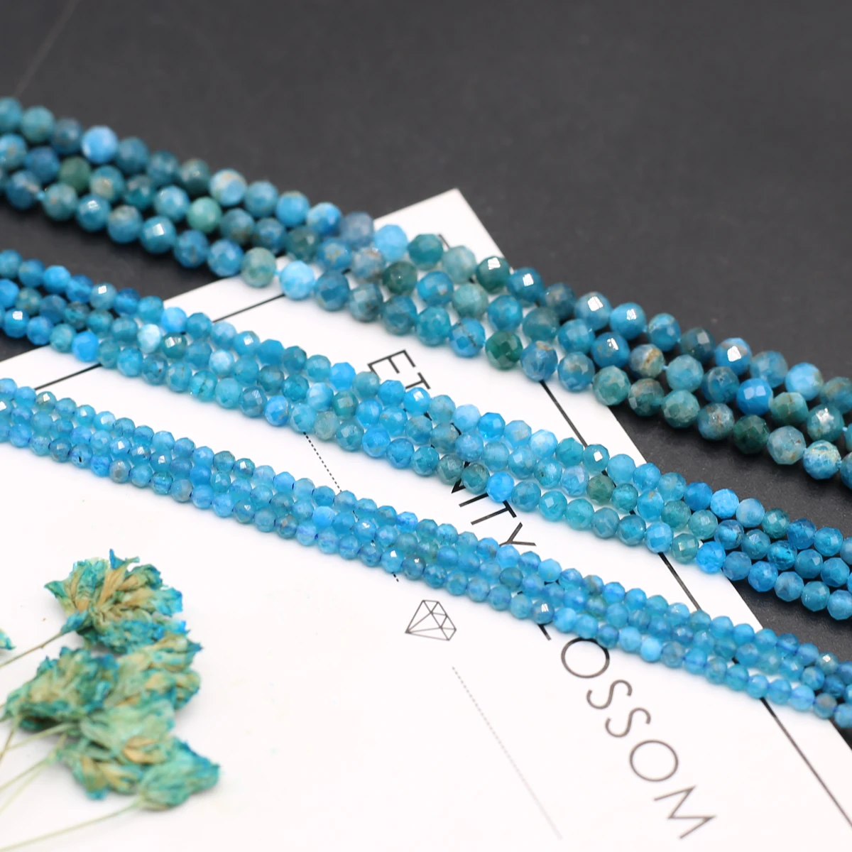 2/3mm Natural Stone Beads Faceted Apatite Loose Gemstone Bead for Jewelry Making Diy Women Bracelet Necklace Accessories