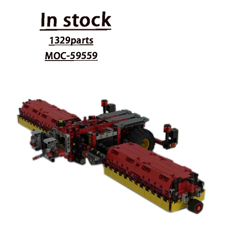 

MOC-59559 Foldable Lawn Mower Suitable for All Kinds of Agricultural Tractor Building Blocks 1329 Parts Boy Building Blocks Toy