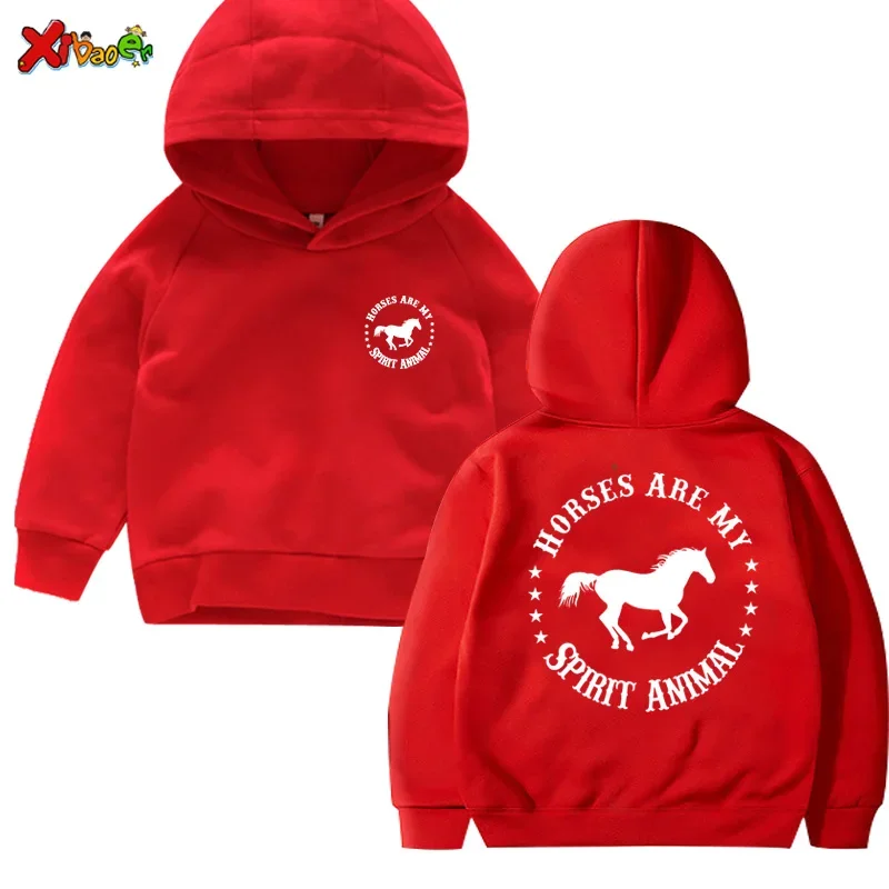 Girl Hoodie Sweatshirt Kids Hooded Horse Lover Clothing Children's Clothing Boys Sweatshirt Toddler Baby Clothes Girls Hoodies