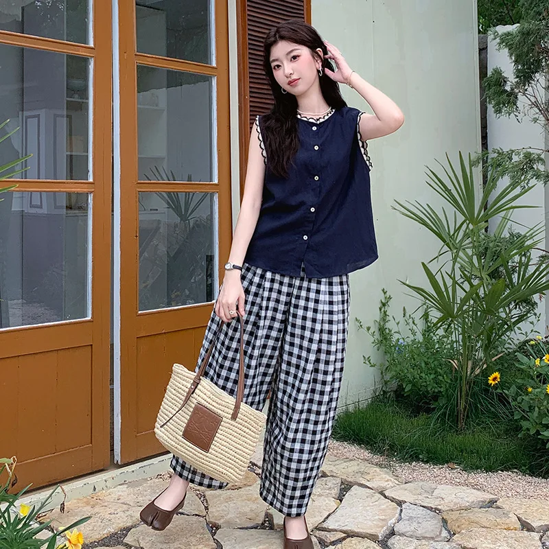 

Новинка лета: Модный женский жилет-топ с эффектом похудения, круглым вырезом, вставками и одной пуговицей, свободного кроя