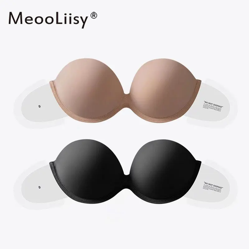 MeooLiisy Wedding Dress Invisible Silicone Bra Push Up Soft Underwire Strapless Underwear Beauty Back Nubra