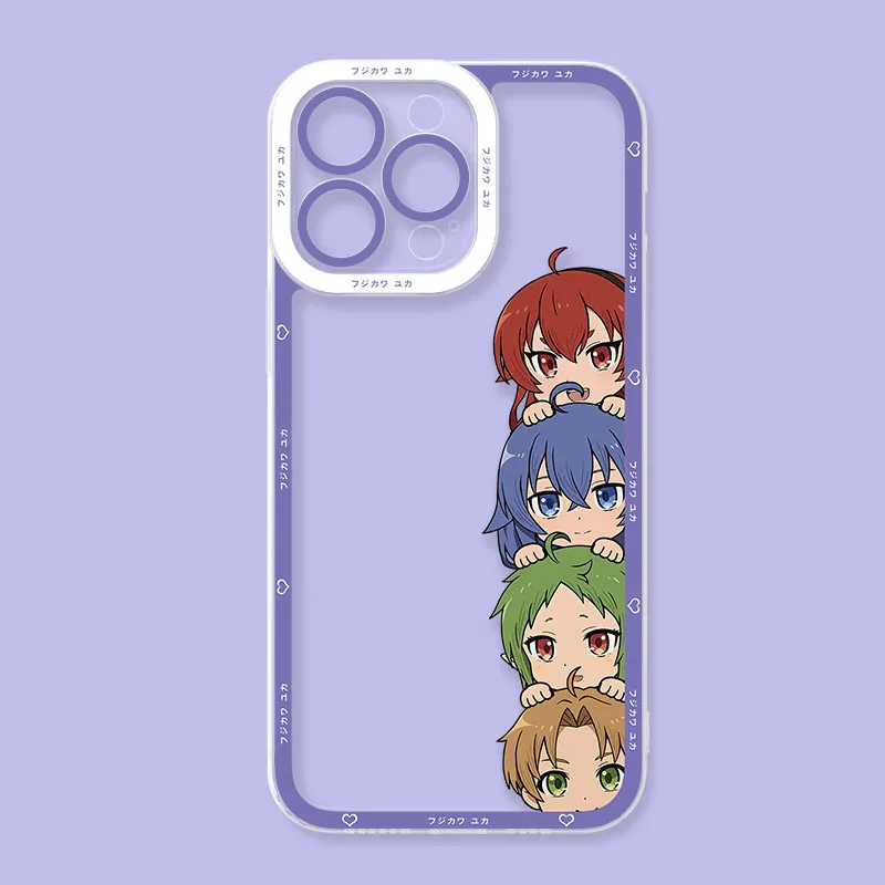 Mushoku Tensei Sylphiette Roxy Eris جراب هاتف آيفون 17 Air 15 14 13 12 11 Pro Max 16 15 14 Plus غطاء سيليكون مقاوم للصدمات