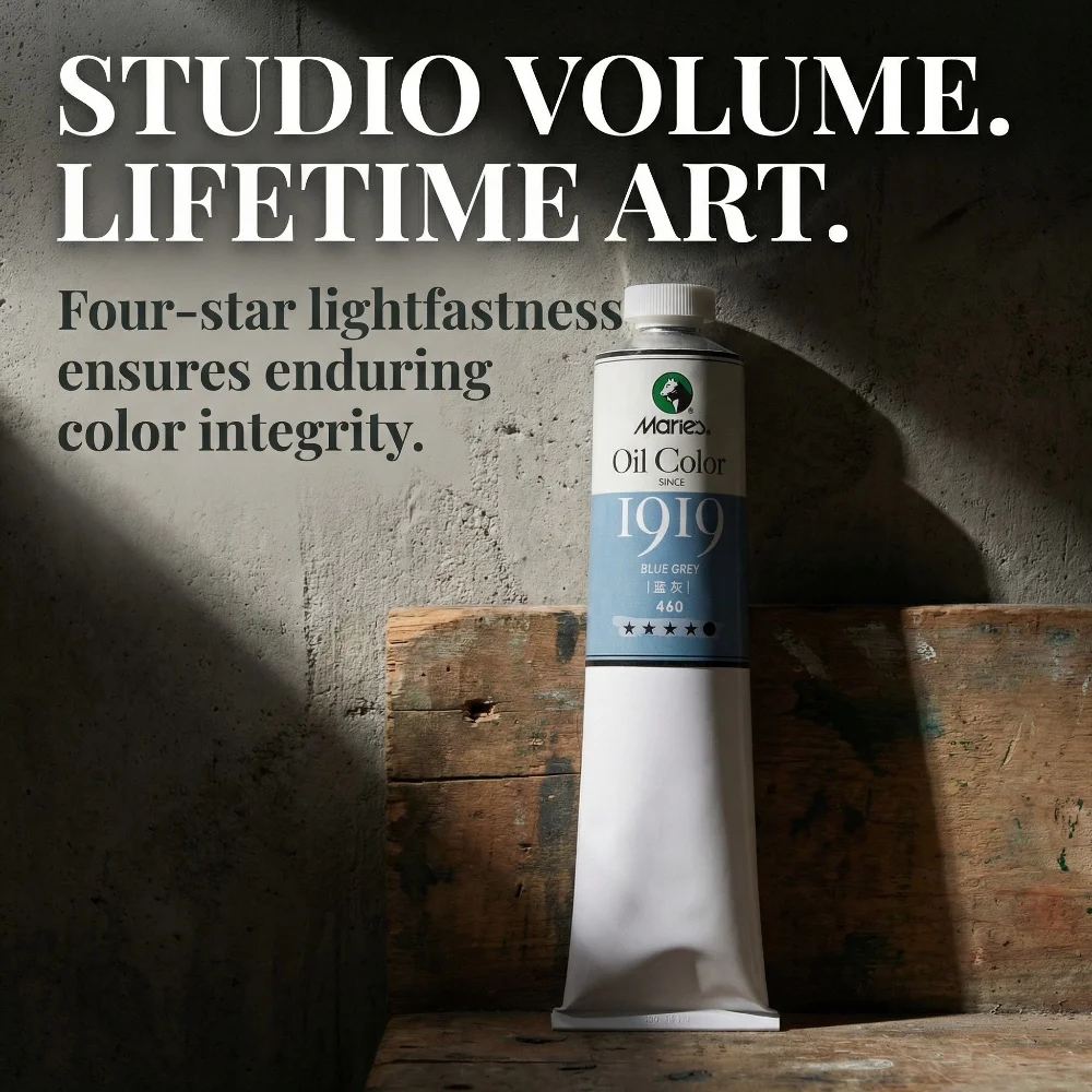 Marie's Premium Künstler-Ölfarbe 170ml Tube Reichhaltige Pigmente für Leinwand Stein Ei Keramik Holz Porträt Weiß – Detail 2