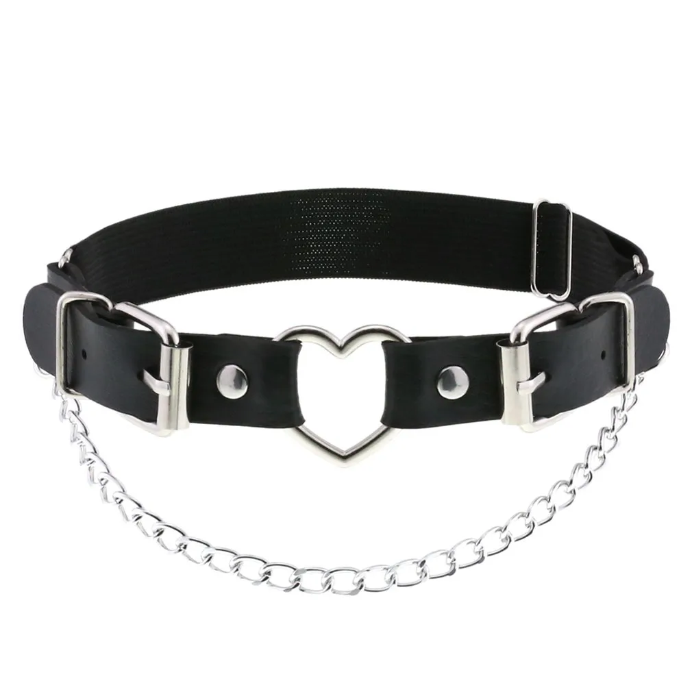

1 Pair Women Elastic Pu Leather Leg Garter Adjustable Thigh Strap Harness Chain Garters Harajuku Intimates Accessories