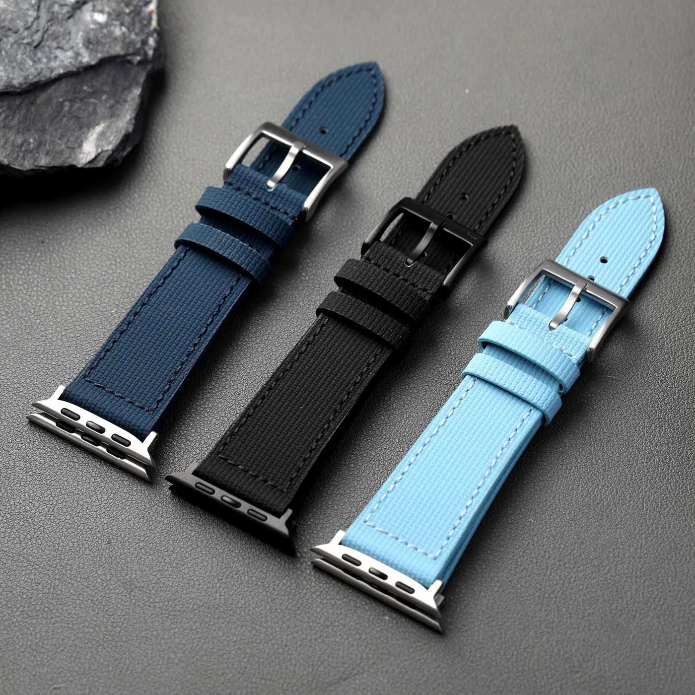 Handmade fluororubber strap, compatible with Apple Watch 49MM 46MM 45MM 44MM 42MM 41MM 40MM, soft, dustproof and waterproof