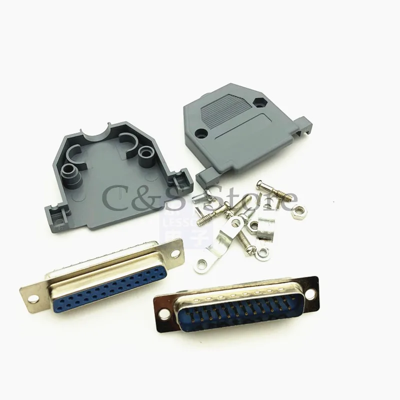 1set DB25 Male Female Connector With Plastic Shell