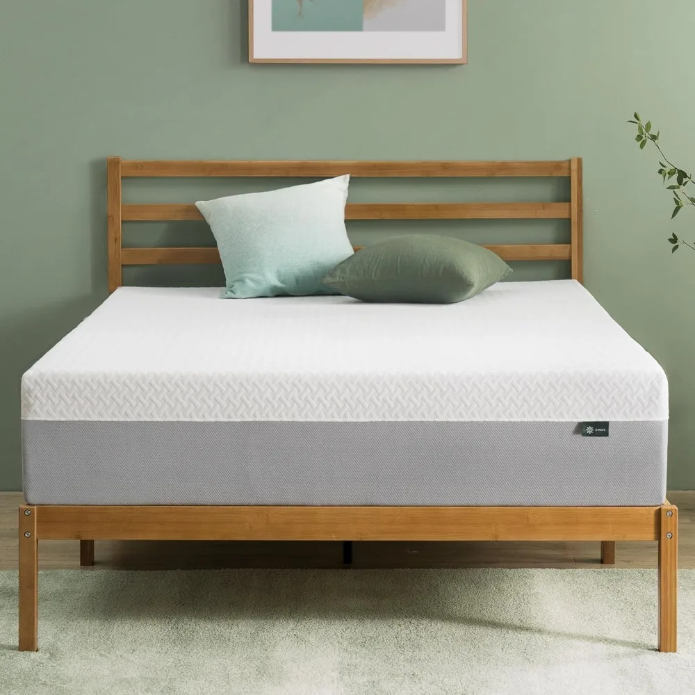 

10 Inch Green Tea Essential Memory Foam Mattress [New Version], Queen, Fiberglass Free, Medium Feel, Breathable Airflow Me