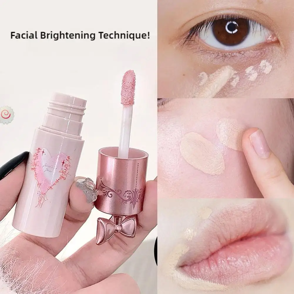 Corrector líquido iluminador rosa, resistente al agua, Control de aceite, cobertura oscura, poros, crema correctora hidratante para círculos, Foundation X8O5