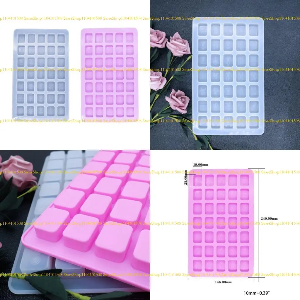 

15YC Resin Mold for Chinese Mahjong Desktop Decor Silicone Small Mahjong Mold