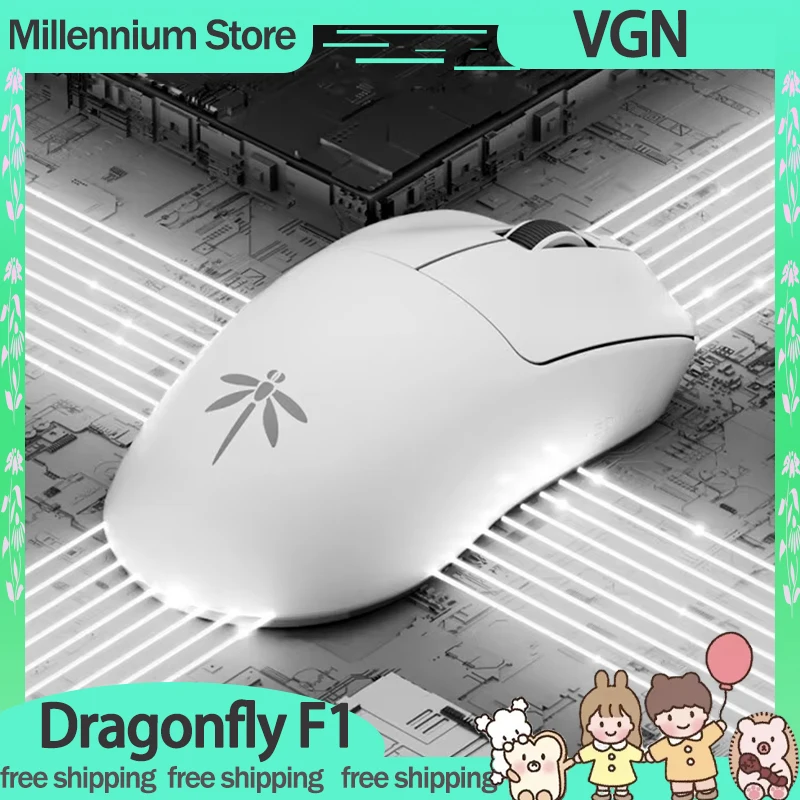 Vgn Dragonfly F1 Pro Max Lightweight Wireless Gaming Mouse Paw3395 Long Battery Life Rechargeable Customized Pc Accessories Gift