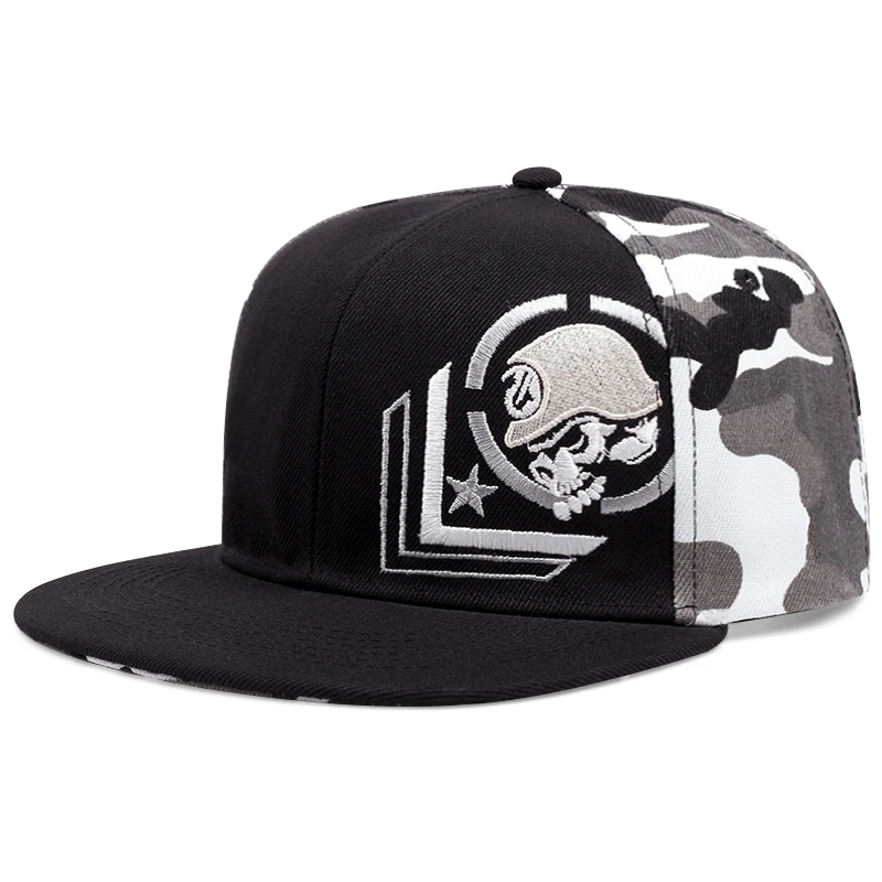 Metalen Hoeden Snapback Baseball Cap Heren Zomer Cool Katoen Trucker Hoeden Volwassen Outdoor Hiphop Skateboard Platte Rand Caps Voor Heren