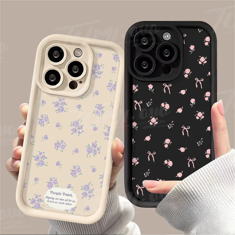 3D Retro Rose Flowers Soft Silicone Case for Xiaomi Redmi Note 13 12 11 Pro Plus 12S 11S 10S 10 9 9S 8 12C 13C Matte Back Cover