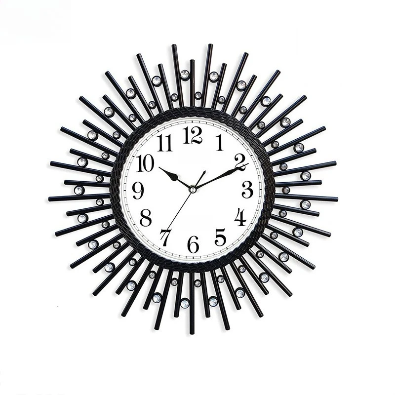Wall clock living room creative watch, wall-mounted modern silent clock, entrance personalized quartz clock